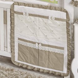 Porta Objeto Para Berço Urso Charmoso Palha - Bege Porta Objeto Para Berço Urso Charmoso Palha - Bege