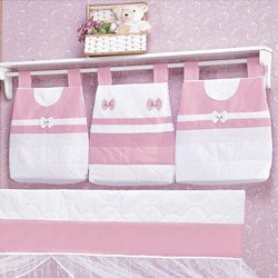 Porta Fraldas Varão Princesa Lori Branco - Rosa 3 Peças Porta Fraldas Varão Princesa Lori Branco - Rosa 3 Peças