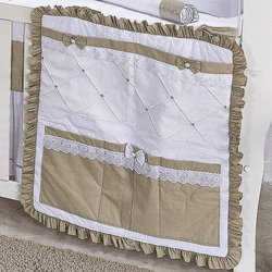 Porta Objeto Para Berço Arca Branco - Bege Porta Objeto Para Berço Arca Branco - Bege