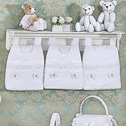 Porta Fraldas Varão Diamante Branco 3 Peças Porta Fraldas Varão Diamante Branco 3 Peças