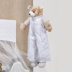 Urso Porta Fraldas Clean Branco Urso Porta Fraldas Clean Branco