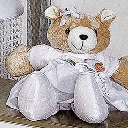 Ursa Porta Chupeta Diamante Branco Ursa Porta Chupeta Diamante Branco