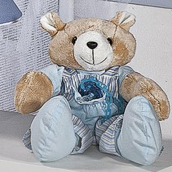 Urso Porta Chupeta Ursos Friends Azul Urso Porta Chupeta Ursos Friends Azul