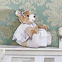 Ursa Porta Cotonete Diamante Branco Ursa Porta Cotonete Diamante Branco
