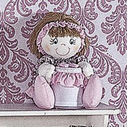 Boneca Porta Cotonete Delicate Rosa Boneca Porta Cotonete Delicate Rosa