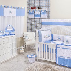 Quarto Completo Trenzinho Willy Azul Sem Enxoval Cama Babá Quarto Completo Trenzinho Willy Azul Sem Enxoval Cama Babá