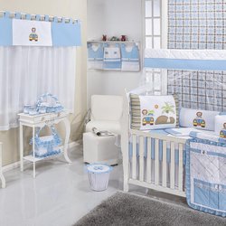 Quarto Completo Safari Azul Sem Enxoval Cama Babá Quarto Completo Safari Azul Sem Enxoval Cama Babá