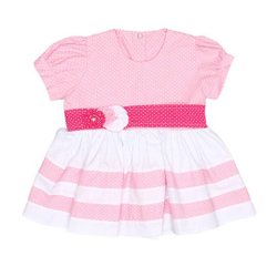 Vestido Bebê Chic Poá Rosa Vestido Bebê Chic Poá Rosa