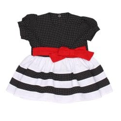 Vestido Bebê Chic Poá Preto Vestido Bebê Chic Poá Preto