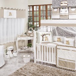 Quarto Completo Urso Charmoso Bege Sem Enxoval Cama Babá Quarto Completo Urso Charmoso Bege Sem Enxoval Cama Babá