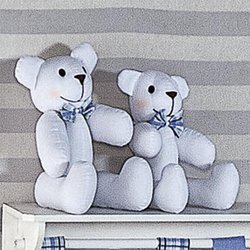 Ursinho Decorativo Fofinho Skate Branco Ursinho Decorativo Fofinho Skate Branco