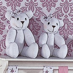 Ursinho Decorativo Fofinho Provence Branco Ursinho Decorativo Fofinho Provence Branco