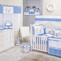 Quarto Completo Menino Pipa Azul Sem Enxoval Cama Babá Quarto Completo Menino Pipa Azul Sem Enxoval Cama Babá