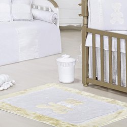 Tapete de Pelúcia Antiderrapante Classic Branco Tapete de Pelúcia Antiderrapante Classic Branco