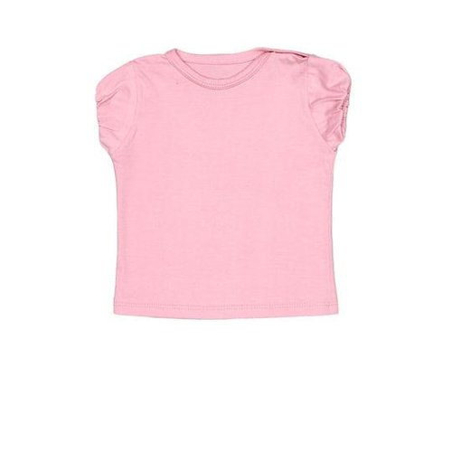 Camiseta de Bebê Manga Curta Clássica Rosa