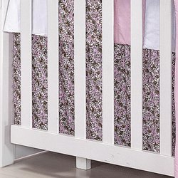 Saia de Berço Delicate Floral Rosa 3 Lados Saia de Berço Delicate Floral Rosa 3 Lados