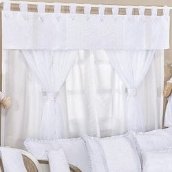 Cortina Para Quarto de Bebê Clean Branco 2,00M Cortina Para Quarto de Bebê Clean Branco 2,00M