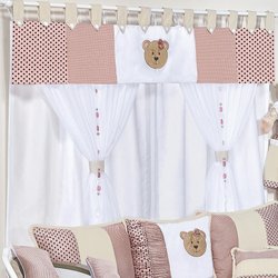 Cortina Para Quarto de Bebê Aurora Rosê 2,00M Cortina Para Quarto de Bebê Aurora Rosê 2,00M