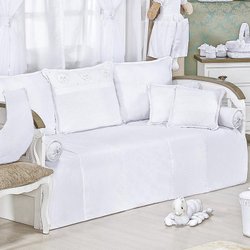 Kit Cama Babá Diamante Branco 10 Peças 100% Algodão Kit Cama Babá Diamante Branco 10 Peças 100% Algodão