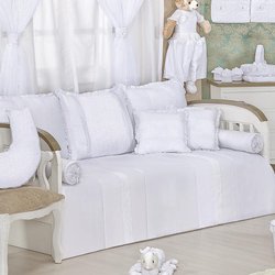 Kit Cama Babá Clean Branco 10 Peças 100% Algodão Kit Cama Babá Clean Branco 10 Peças 100% Algodão