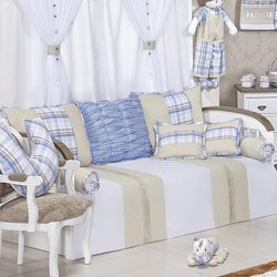 Kit Cama Babá King Blue Bege 10 Peças 100% Algodão Kit Cama Babá King Blue Bege 10 Peças 100% Algodão