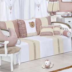 Kit Cama Babá Aurora Rosê 10 Peças 100% Algodão Kit Cama Babá Aurora Rosê 10 Peças 100% Algodão