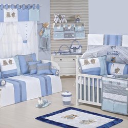 Quarto de Bebê Completo Ursos Friends Azul Sem Enxoval Cama Babá Quarto de Bebê Completo Ursos Friends Azul Sem Enxoval Cama Babá