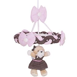 Móbile de Berço Ursa Florista Rosa Móbile de Berço Ursa Florista Rosa