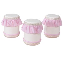 Jogo de Potes Realeza Rosa 3 Peças Jogo de Potes Realeza Rosa 3 Peças