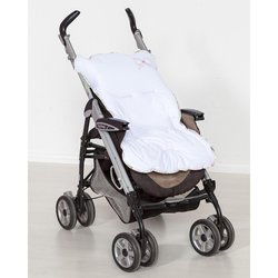 Capa de Carrinho de Bebê Provençal Branco Capa de Carrinho de Bebê Provençal Branco