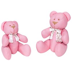 Ursinho Enfeite Decorativo Provençal Rosa Floral Ursinho Enfeite Decorativo Provençal Rosa Floral