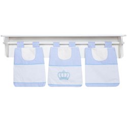 Porta Fraldas Para Varão Realeza Azul 3 Peças Porta Fraldas Para Varão Realeza Azul 3 Peças