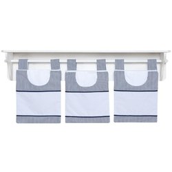 Porta Fraldas Para Varão + Prateleira Realeza Marinho 5 Peças Porta Fraldas Para Varão + Prateleira Realeza Marinho 5 Peças