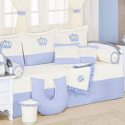 Kit Cama Babá Realeza 8 Peças Azul Kit Cama Babá Realeza 8 Peças Azul