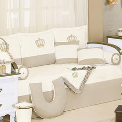 Kit Cama Babá Realeza 8 Peças Palha Kit Cama Babá Realeza 8 Peças Palha