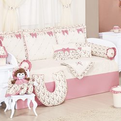 Kit Cama Babá Provençal 8 Peças Floral Kit Cama Babá Provençal 8 Peças Floral