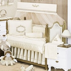 Kit Berço Imperial Palha 9 Peças 100% Algodão Kit Berço Imperial Palha 9 Peças 100% Algodão