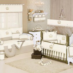 Quarto Bebê Completo Realeza Palha sem Enxoval Cama Babá Quarto Bebê Completo Realeza Palha sem Enxoval Cama Babá