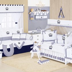 Quarto Bebê Completo Realeza Marinho sem Enxoval Cama Babá Quarto Bebê Completo Realeza Marinho sem Enxoval Cama Babá