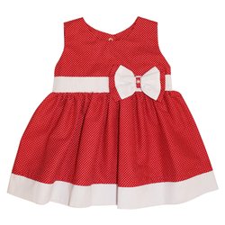 Vestido Para Bebê Bonequinha Poá Vermelho Vestido Para Bebê Bonequinha Poá Vermelho