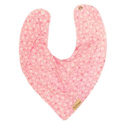 Babador Bandana Baby Florzinhas Rosa Babador Bandana Baby Florzinhas Rosa