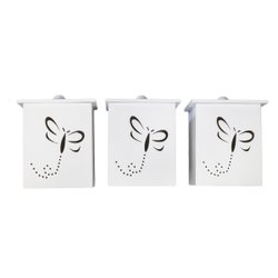Jogo de Potes Camponesa 3 Peças Branco Jogo de Potes Camponesa 3 Peças Branco