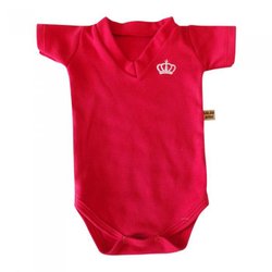Body Para Bebê Coroa Vermelho Body Para Bebê Coroa Vermelho