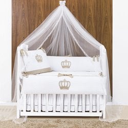 Mosquiteiro Para Berço de Parede em Tule + Suporte Mosquiteiro Para Berço de Parede em Tule + Suporte