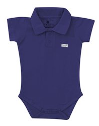 Body Para Bebê Menino Clássico Pólo Azul Marinho Manga Curta - P Body Para Bebê Menino Clássico Pólo Azul Marinho Manga Curta - P