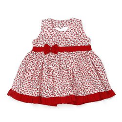 Vestido Bebê Menina Florzinhas Vermelhas Vestido Bebê Menina Florzinhas Vermelhas