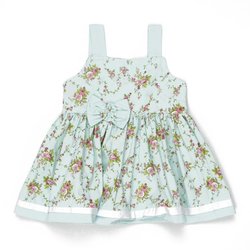 Vestido Bebê Menina Floral Verde Água Vestido Bebê Menina Floral Verde Água
