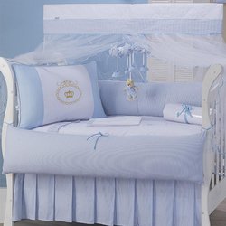 Kit Berço Príncipe Azul Americano Com Mosquiteiro 9 Peças Kit Berço Príncipe Azul Americano Com Mosquiteiro 9 Peças