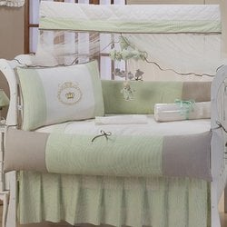 Kit Berço Príncipe Verde Americano Com Mosquiteiro 9 Peças Kit Berço Príncipe Verde Americano Com Mosquiteiro 9 Peças