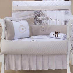 Kit Berço Príncipe Palha Americano Com Mosquiteiro 9 Peças Kit Berço Príncipe Palha Americano Com Mosquiteiro 9 Peças